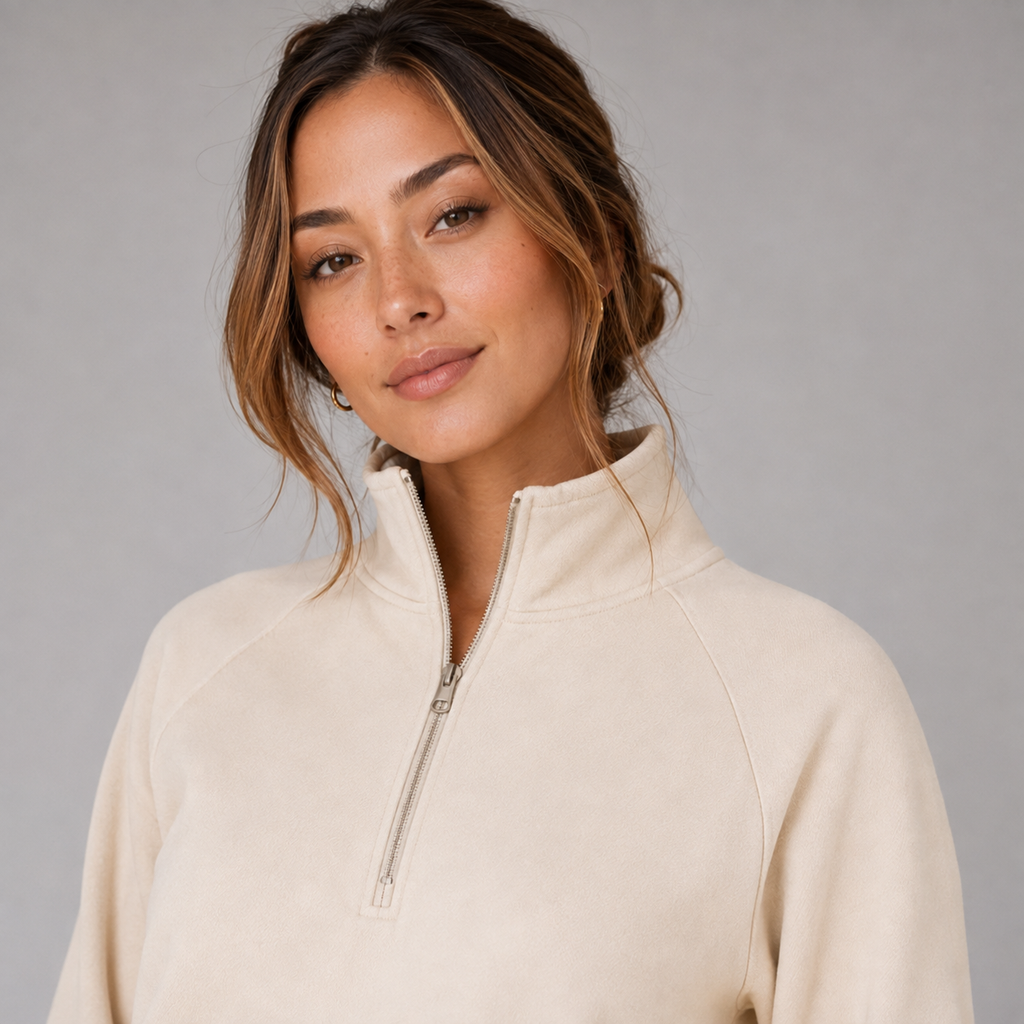 Half Zip Sweatshirt and Wide Leg Lounge Set — source view 4