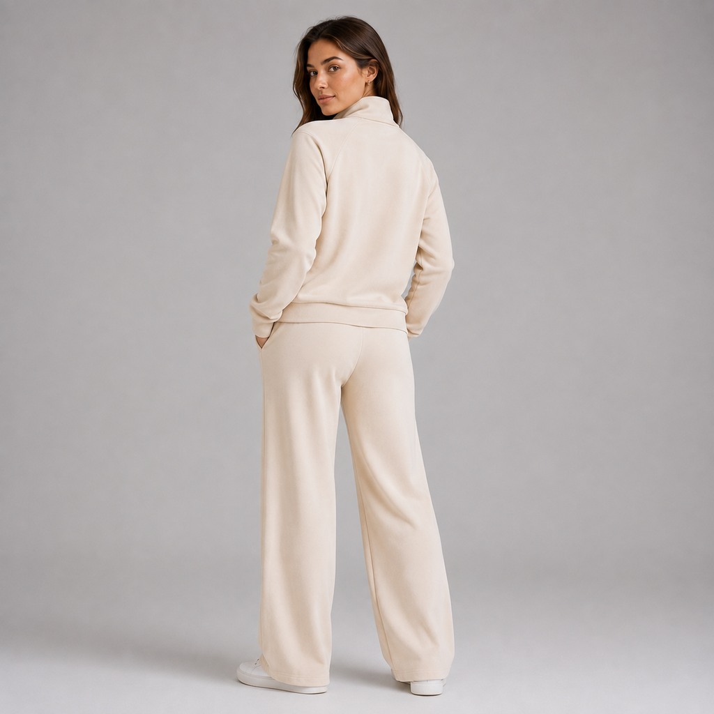 Half Zip Sweatshirt and Wide Leg Lounge Set — source view 2