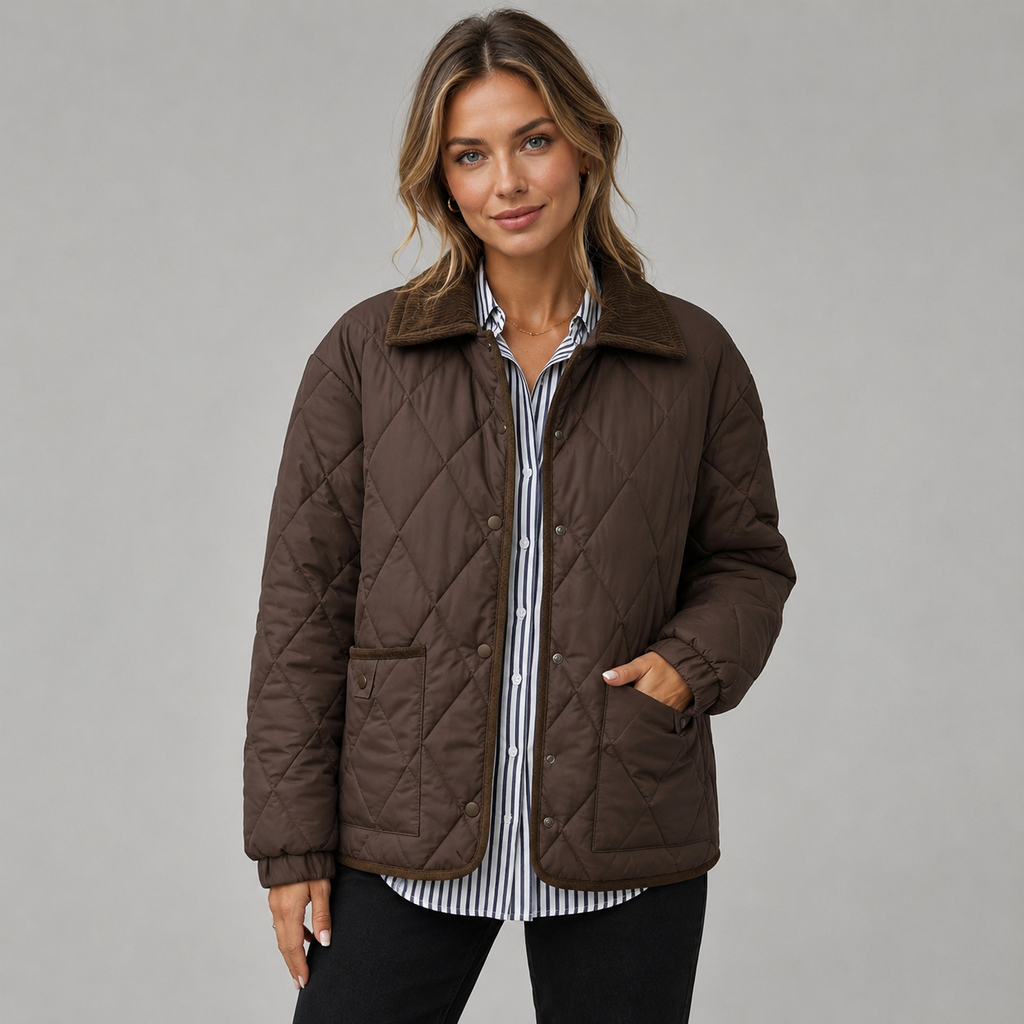 Merritt Contrast-Collar Quilted Jacket product image