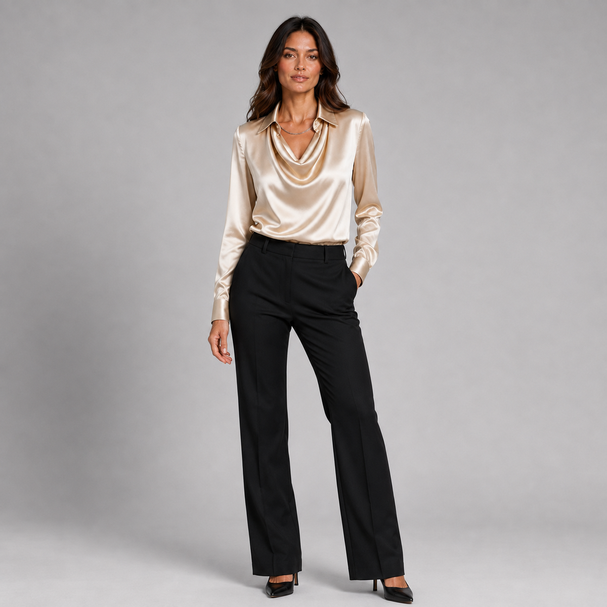 Celine Draped-Neck Blouse product image 2