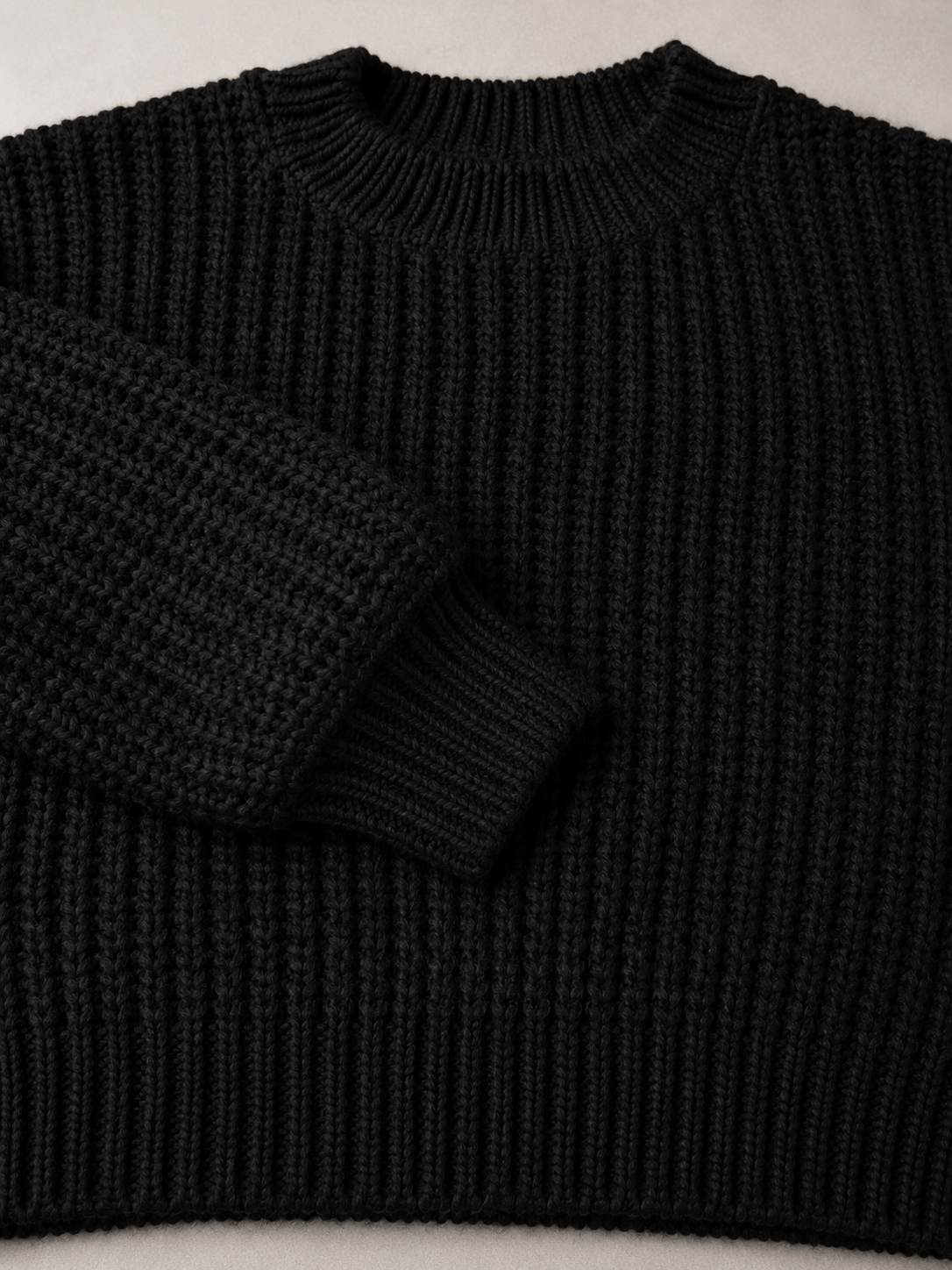Chunky Knit Oversized Crewneck Sweater — source view 5