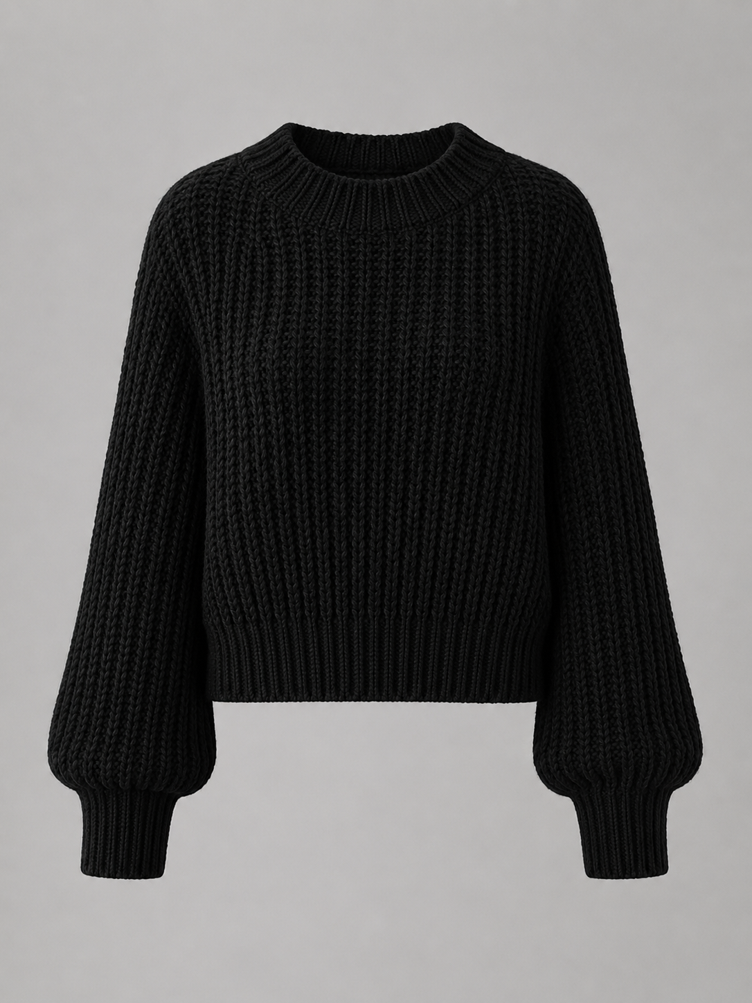 Chunky Knit Oversized Crewneck Sweater — source view 4