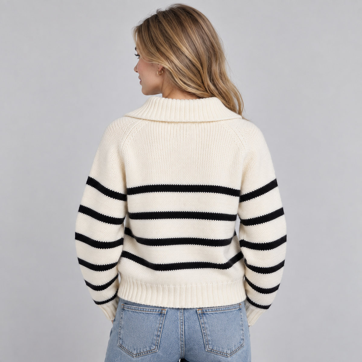 Lucie Striped Half-Zip Sweater product image 2
