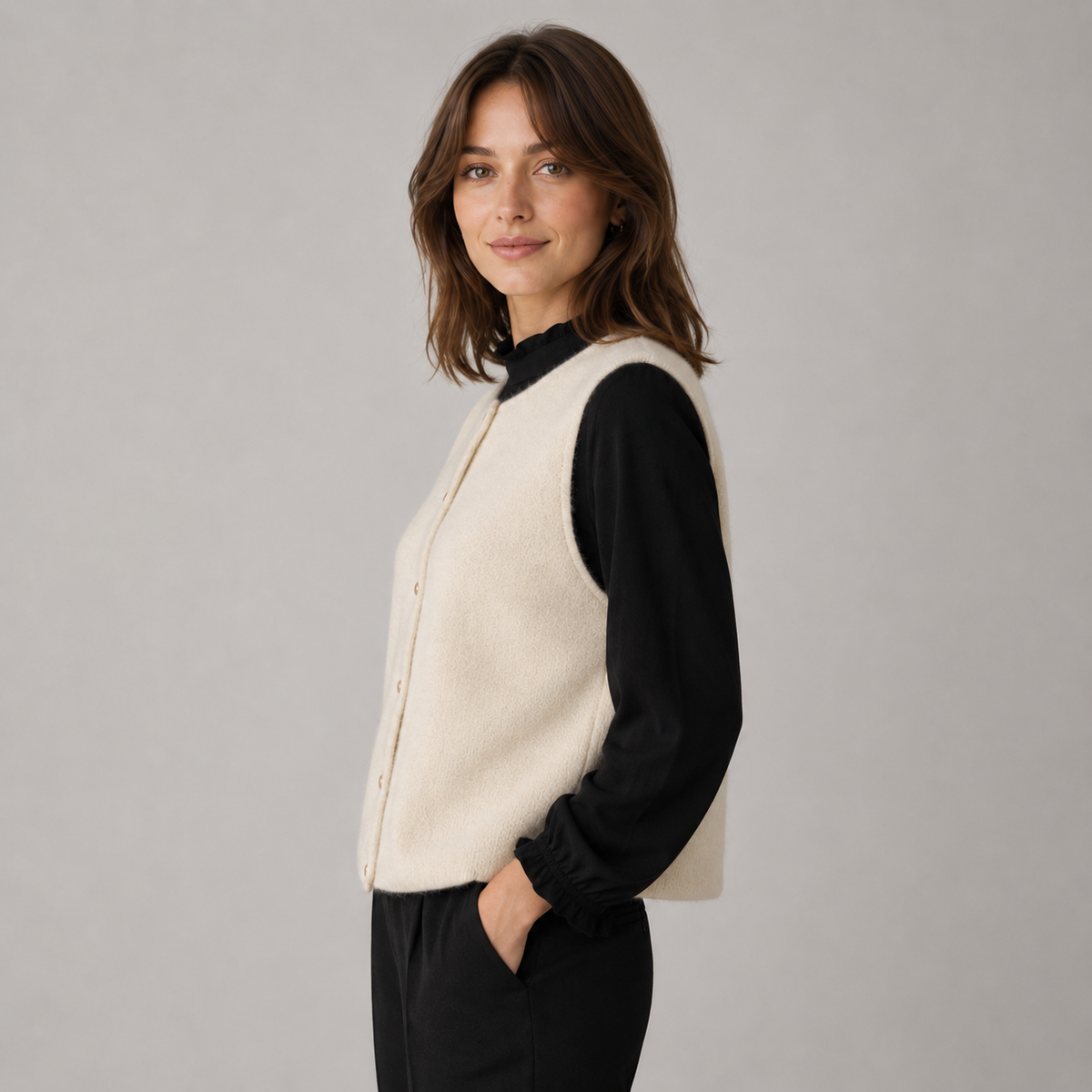 Elara Button-Front Sweater Vest product image 3