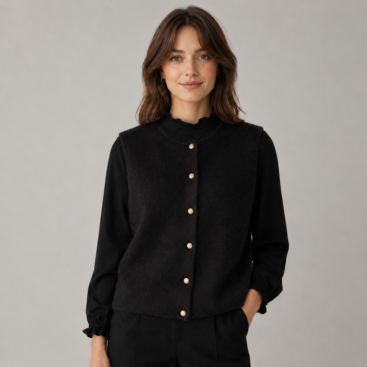 Elara Button-Front Sweater Vest product image 6