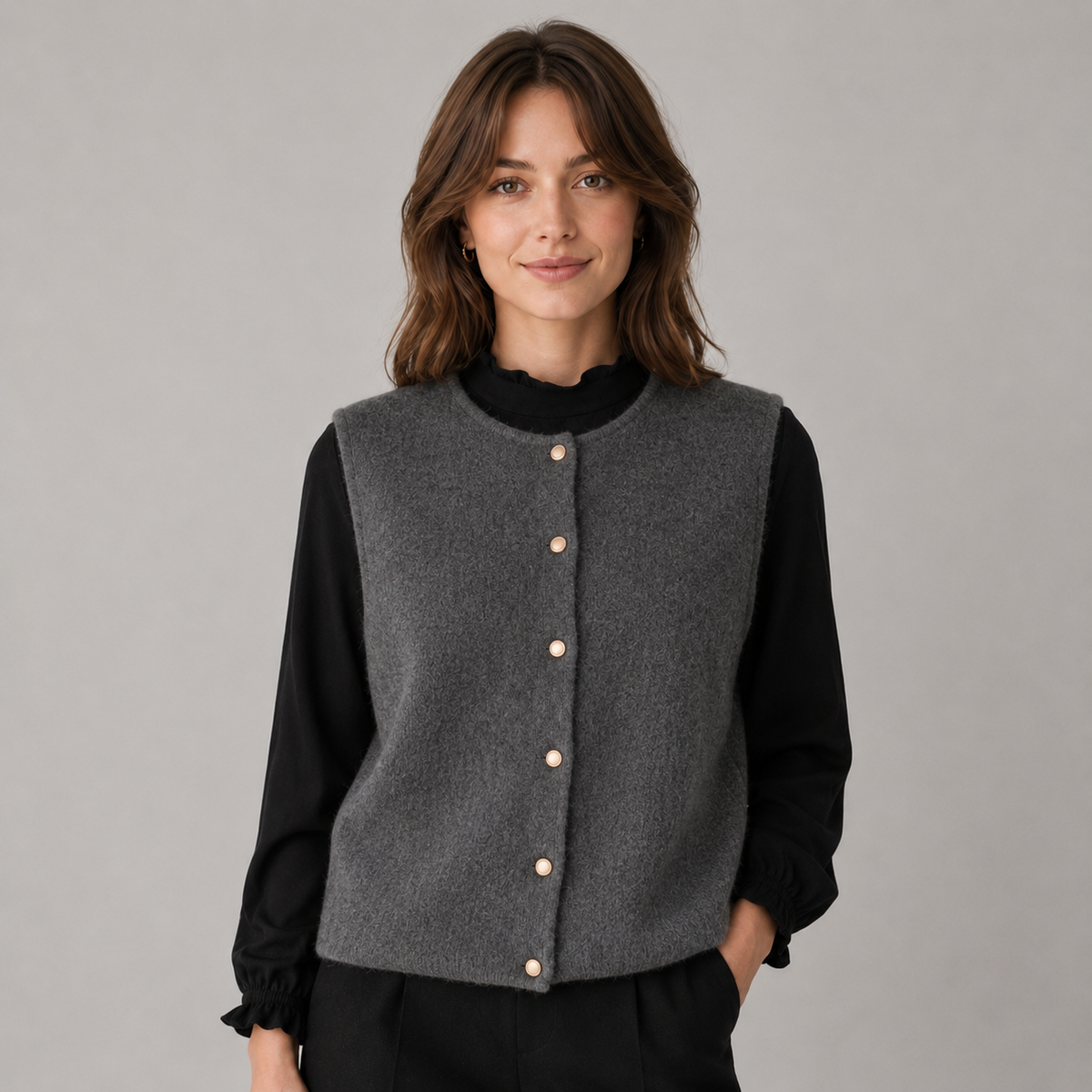 Elara Button-Front Sweater Vest product image 4