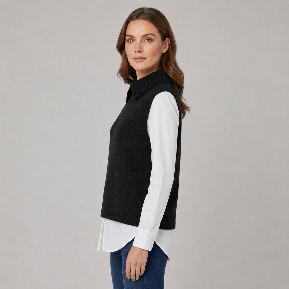 Nola Collared Sweater Vest product image 3