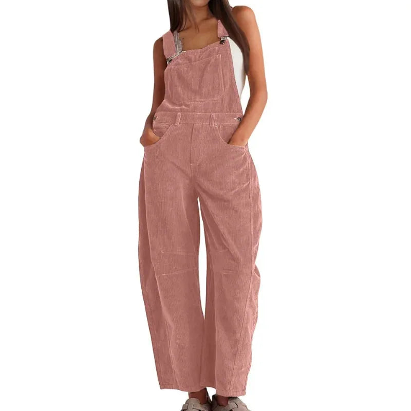 Corduroy Wide Leg Overall Dungarees