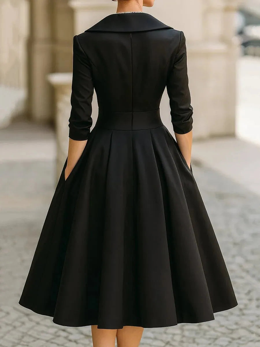 Vintage A Line Wrap Cocktail Dress