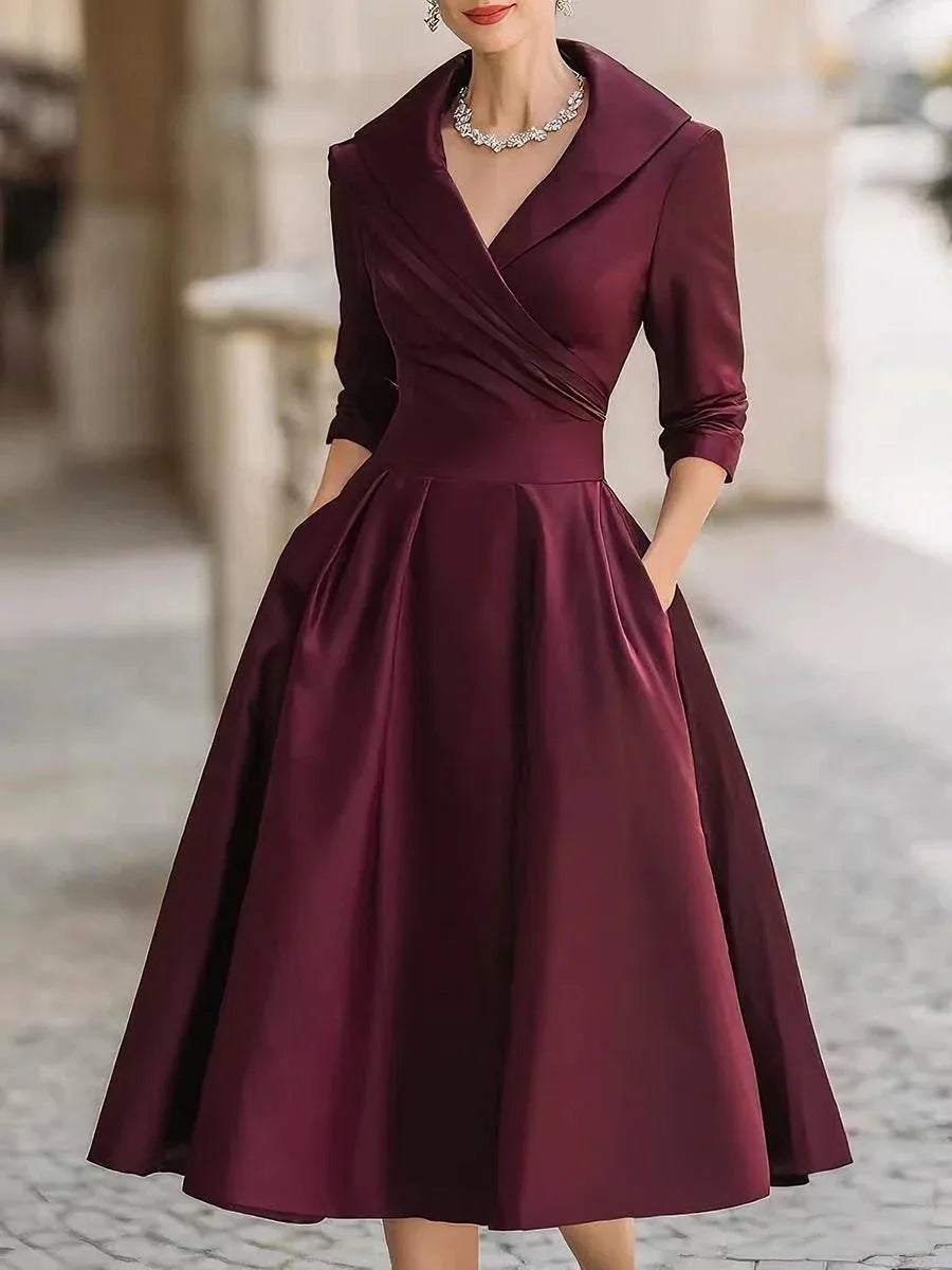 Vintage A Line Wrap Cocktail Dress