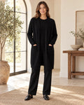 Arden Longline Cardigan in Black