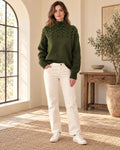 Vienna Turtleneck Sweater in Forest Green