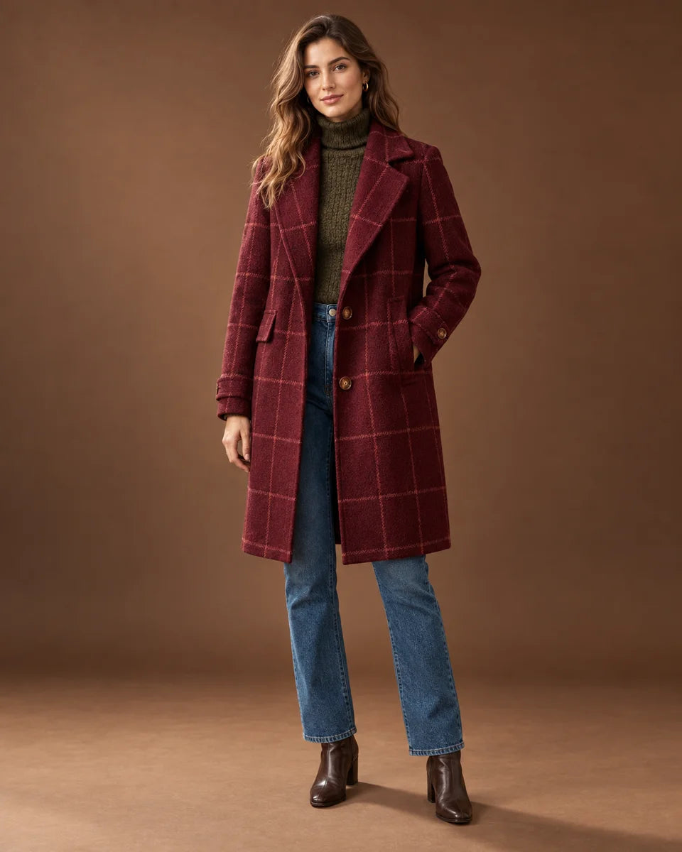Belinda Coat in Burgundy