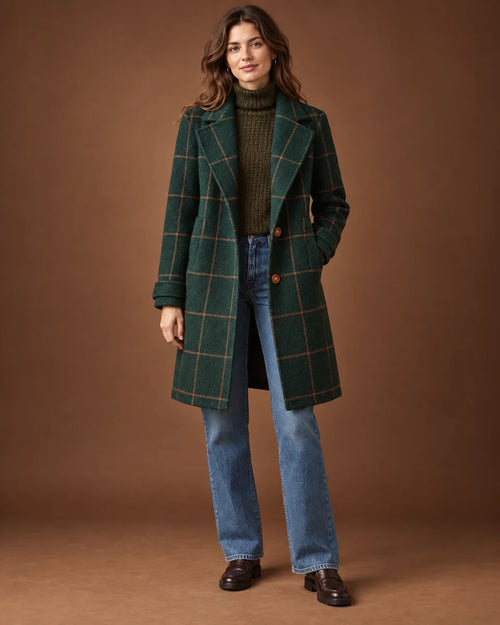 Belinda Coat in Dark green