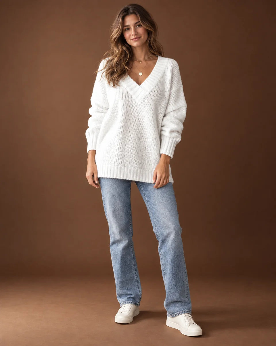 Dahlia Sweater in White