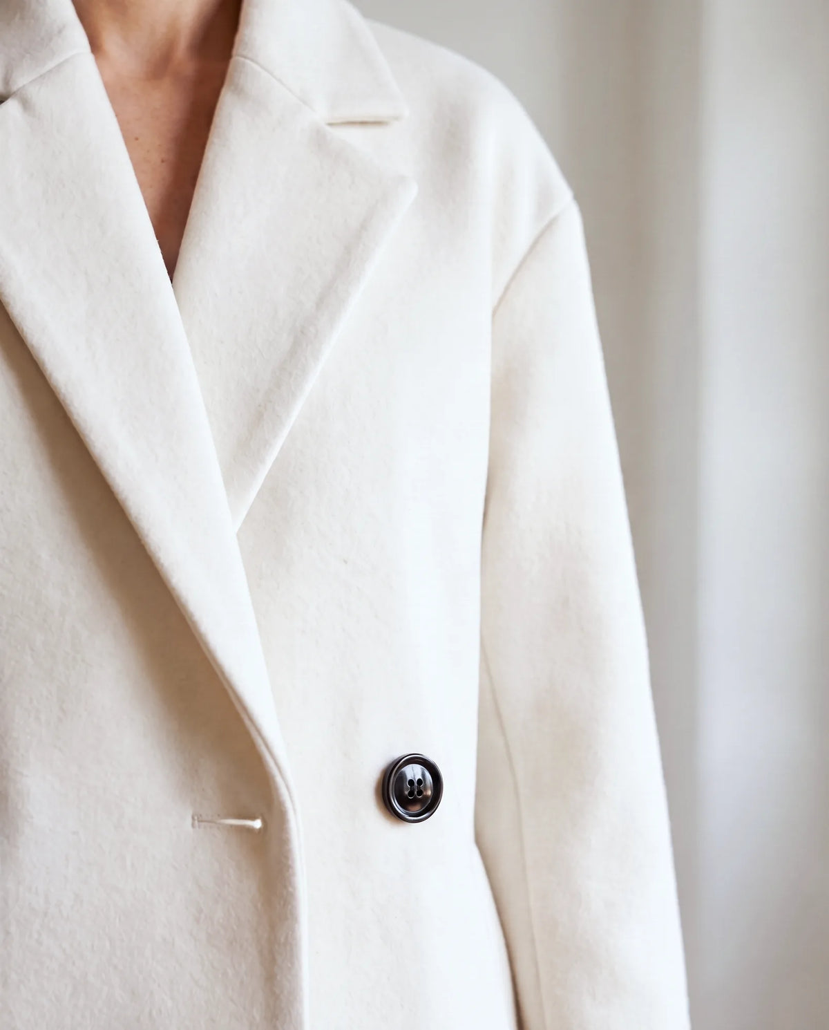 Astrid Wool-Look Coat for Women - Oversized Longline Notch Lapel additional view