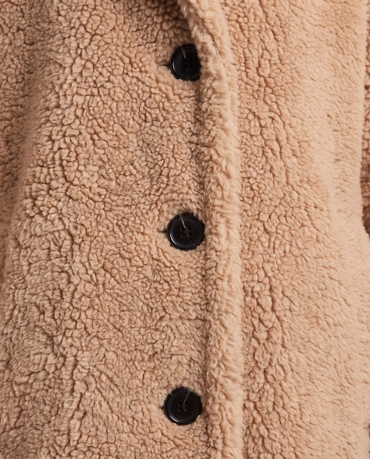 Delphine Teddy Coat for Women - Longline Notched Collar Fleece additional view