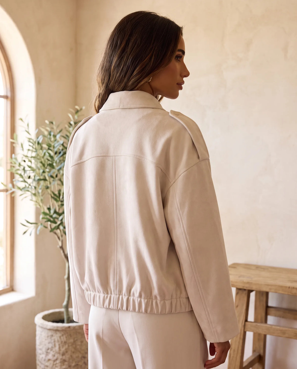Hadley Faux Suede Jacket for Women - Oversized Shirt Jacket additional view