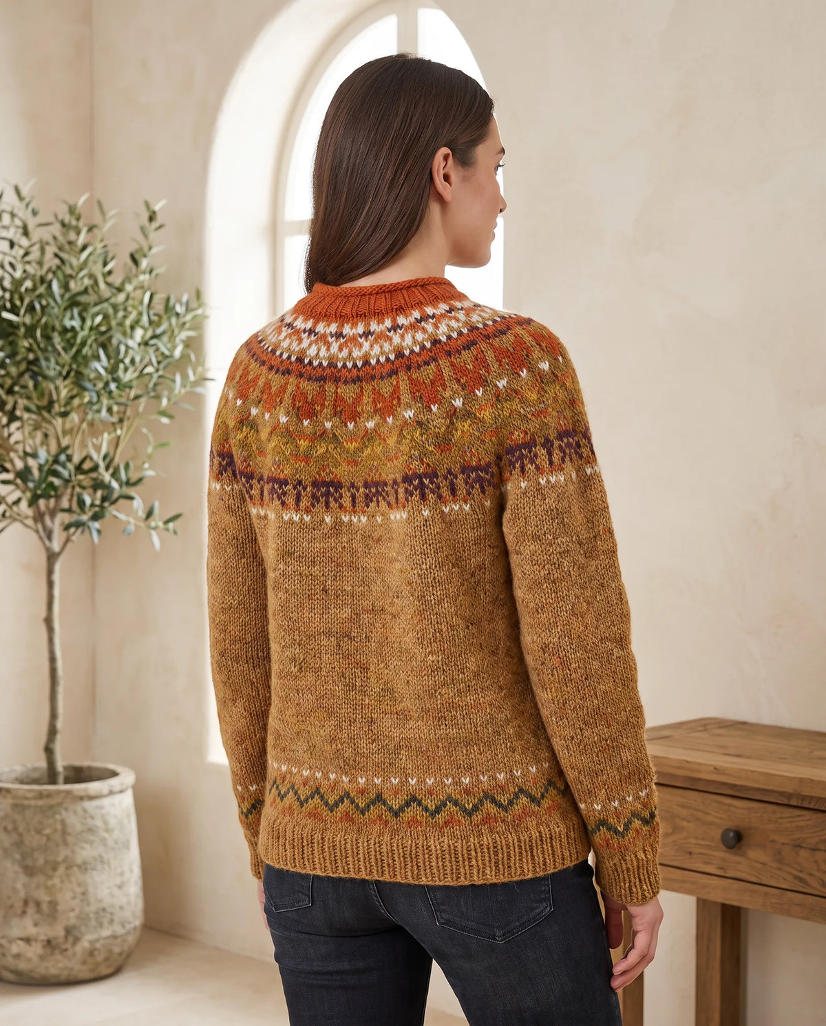 Ingrid Fair Isle Sweater for Women - Nordic Pattern Knit Pullover additional view