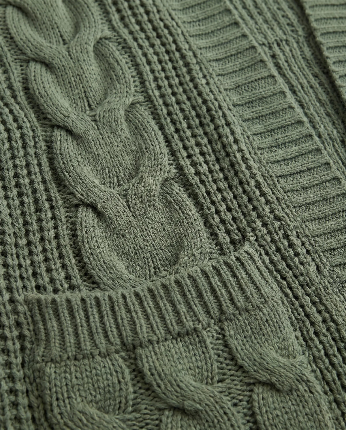 Juniper Chunky Cable Knit Cardigan for Women - Open Front Oversized with Patch Pockets additional view