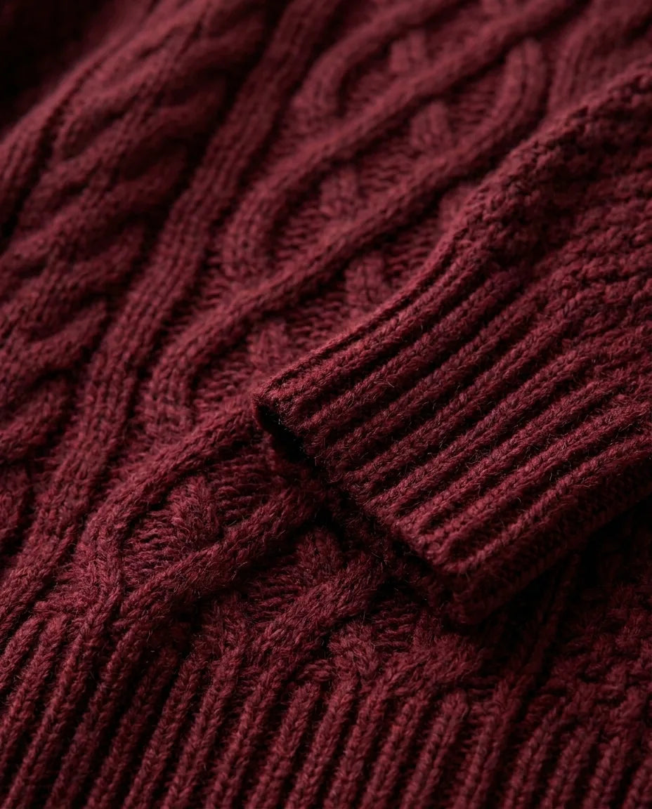 Maren Sweater Dress for Women - Oversized Cable Knit Crew Neck additional view