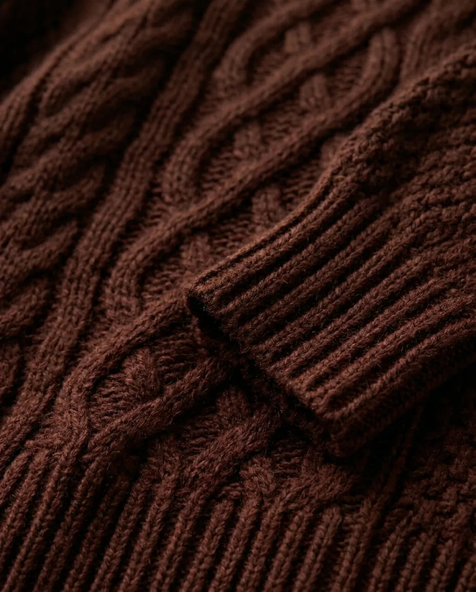 Maren Sweater Dress for Women - Oversized Cable Knit Crew Neck additional view