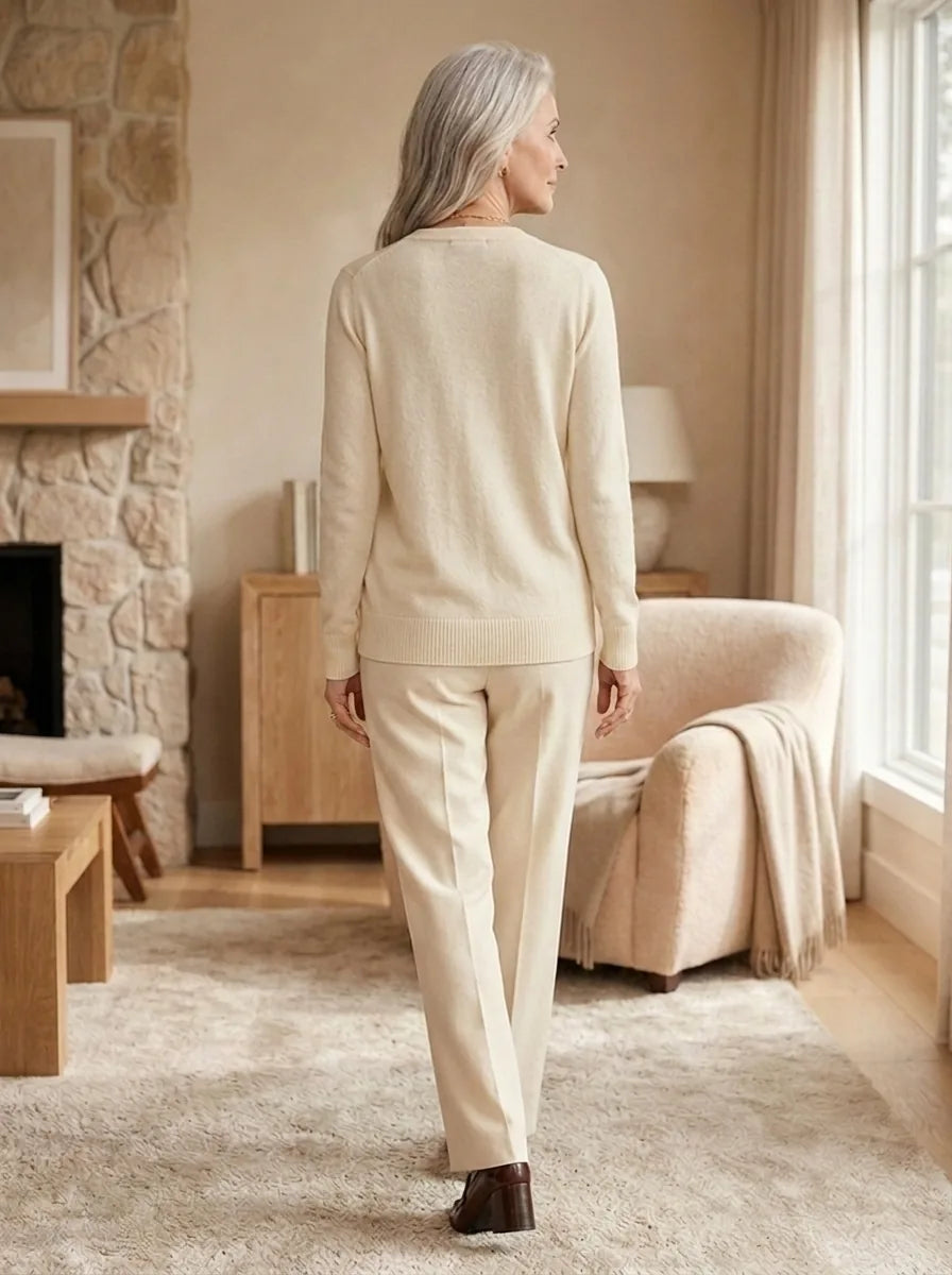 Odette Fine Knit Cardigan for Women - Button Front V-Neck additional view