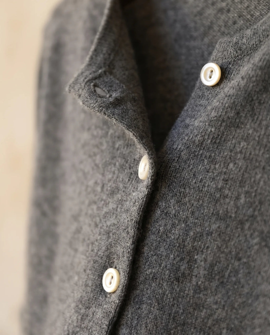 Rosalind Asymmetric Button Cardigan for Women – Charcoal — detail