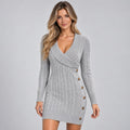 Mila Sweater Dress for Women - V-Neck Mini