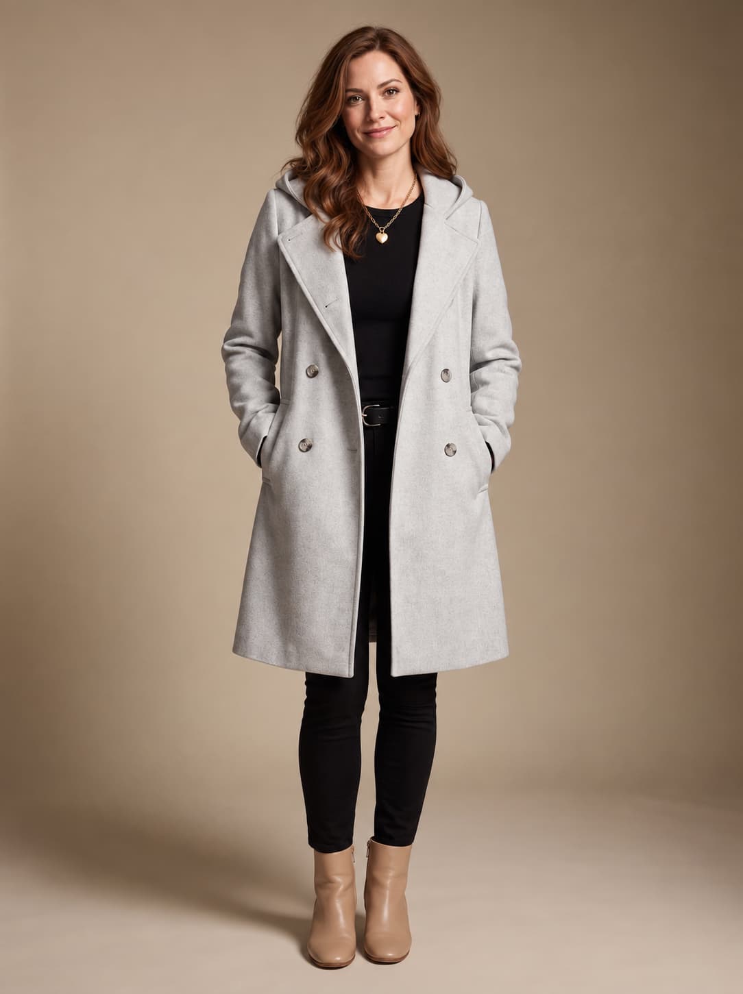 Nora Double-Breasted Coat for Women - Tailored Fit