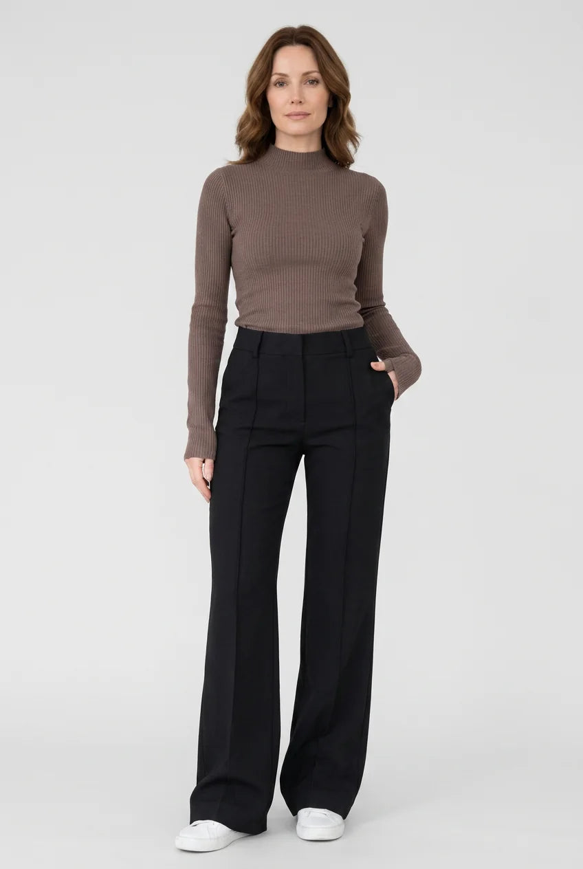 Wide Leg Pants with Front Crease — source product view