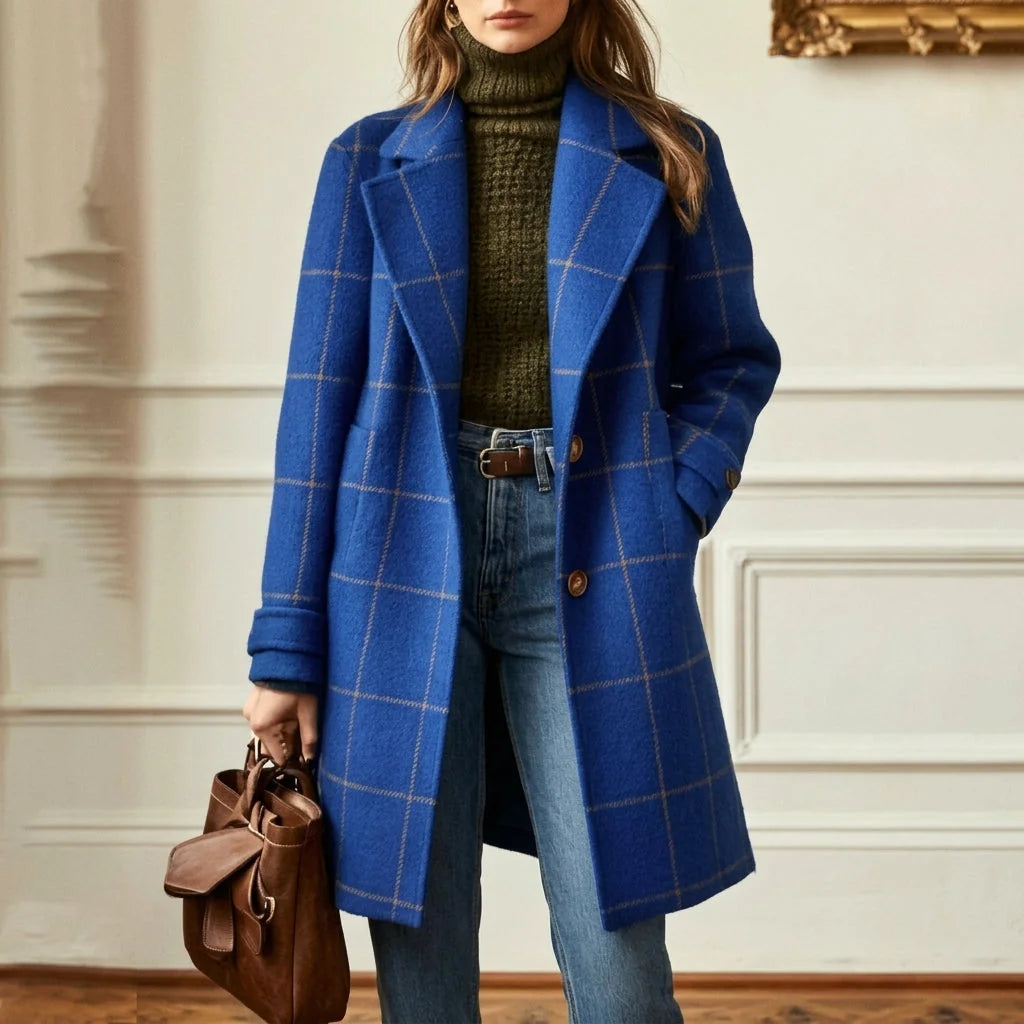 Burgundy Wool Coat – Tailored Notched Lapel