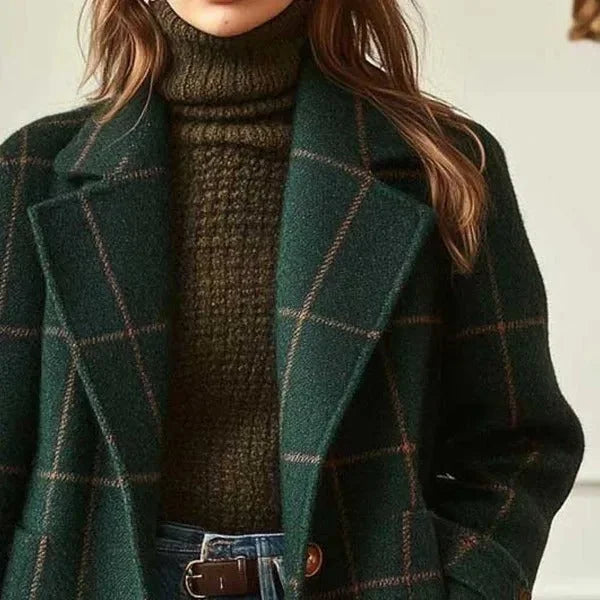 Burgundy Wool Coat – Tailored Notched Lapel