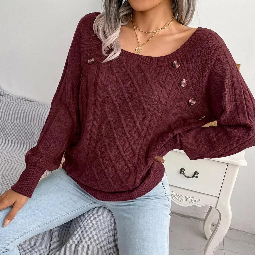 cable knit sweater – Bordeaux