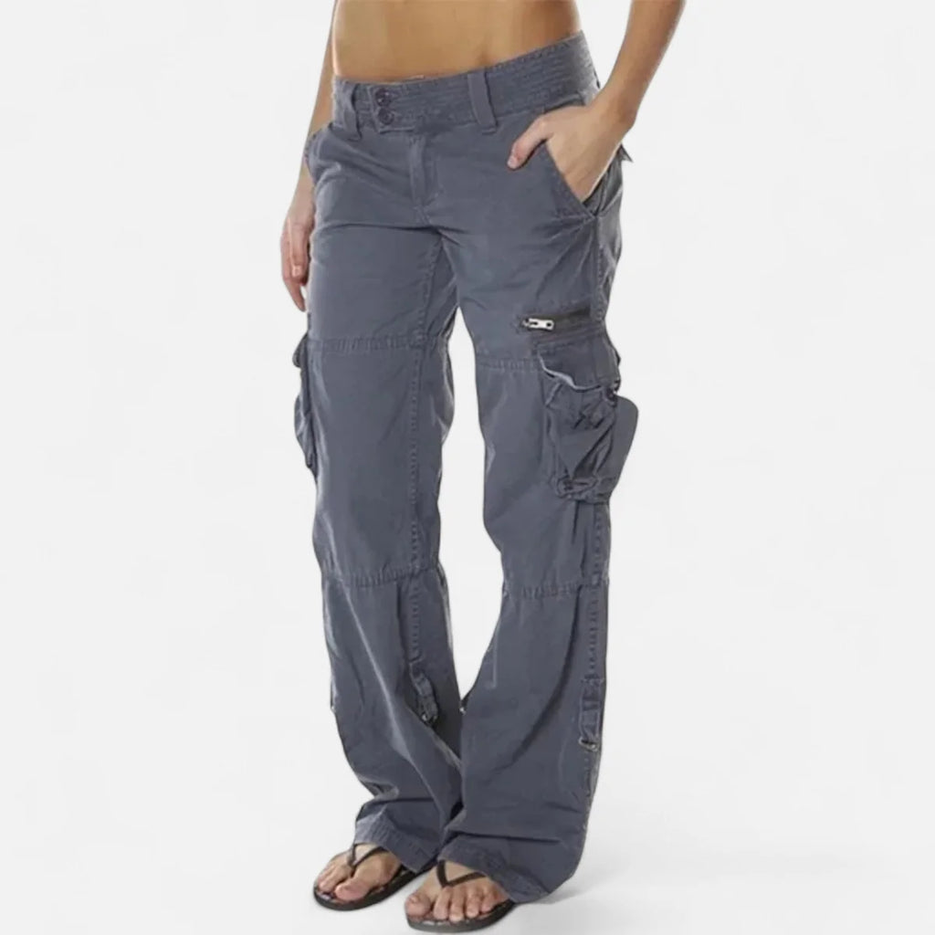 Cargo Pants – Burgundy Straight Leg