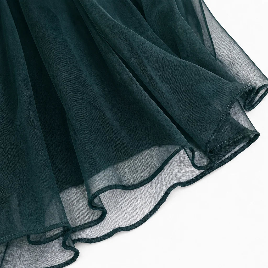 Chiffon Maxi Dress – Dark Brown Off Shoulder Draped Mermaid