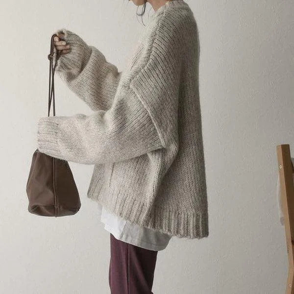 Chunky Knit Sweater with Pocket