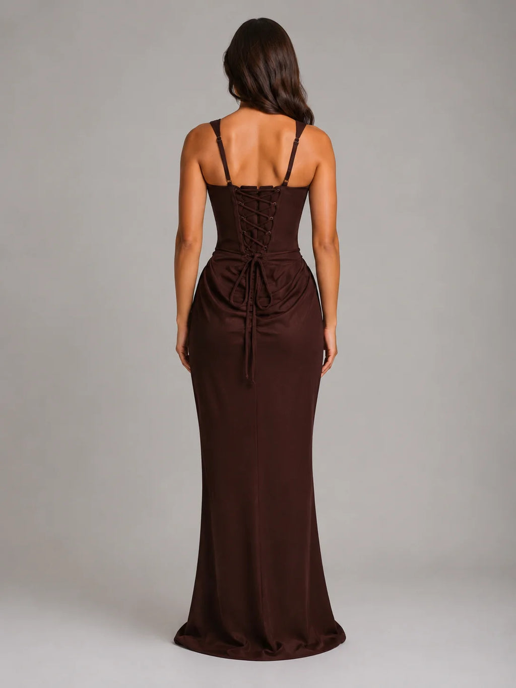 Corset Maxi Dress with Square Neck