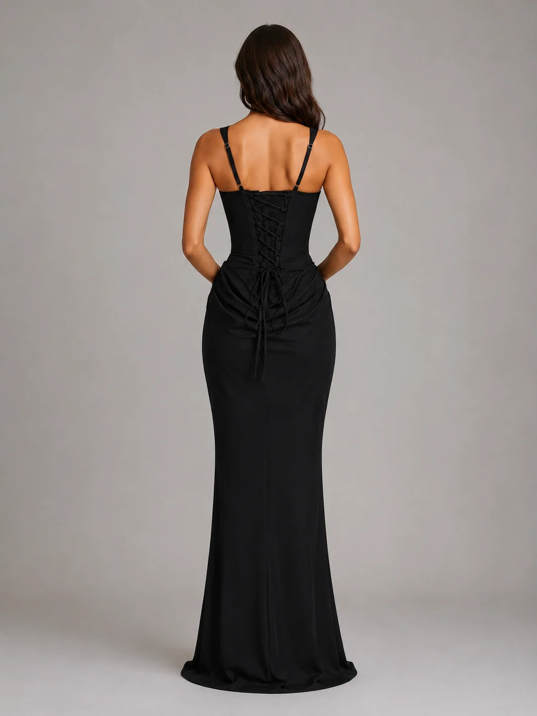 Corset Maxi Dress with Square Neck
