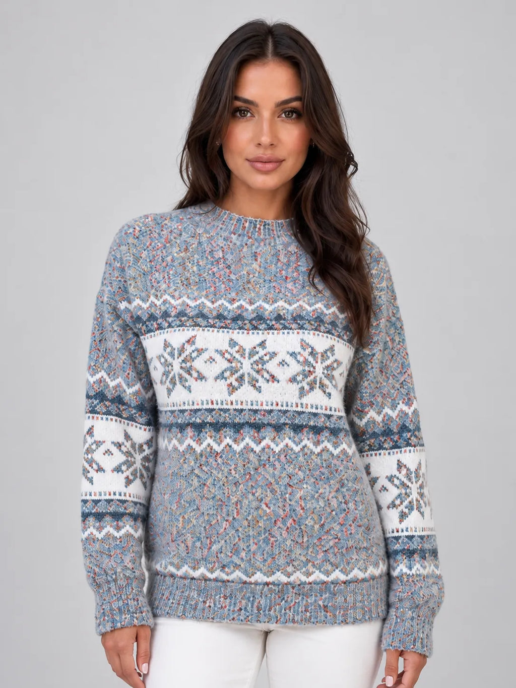 fair isle christmas sweater – Gray