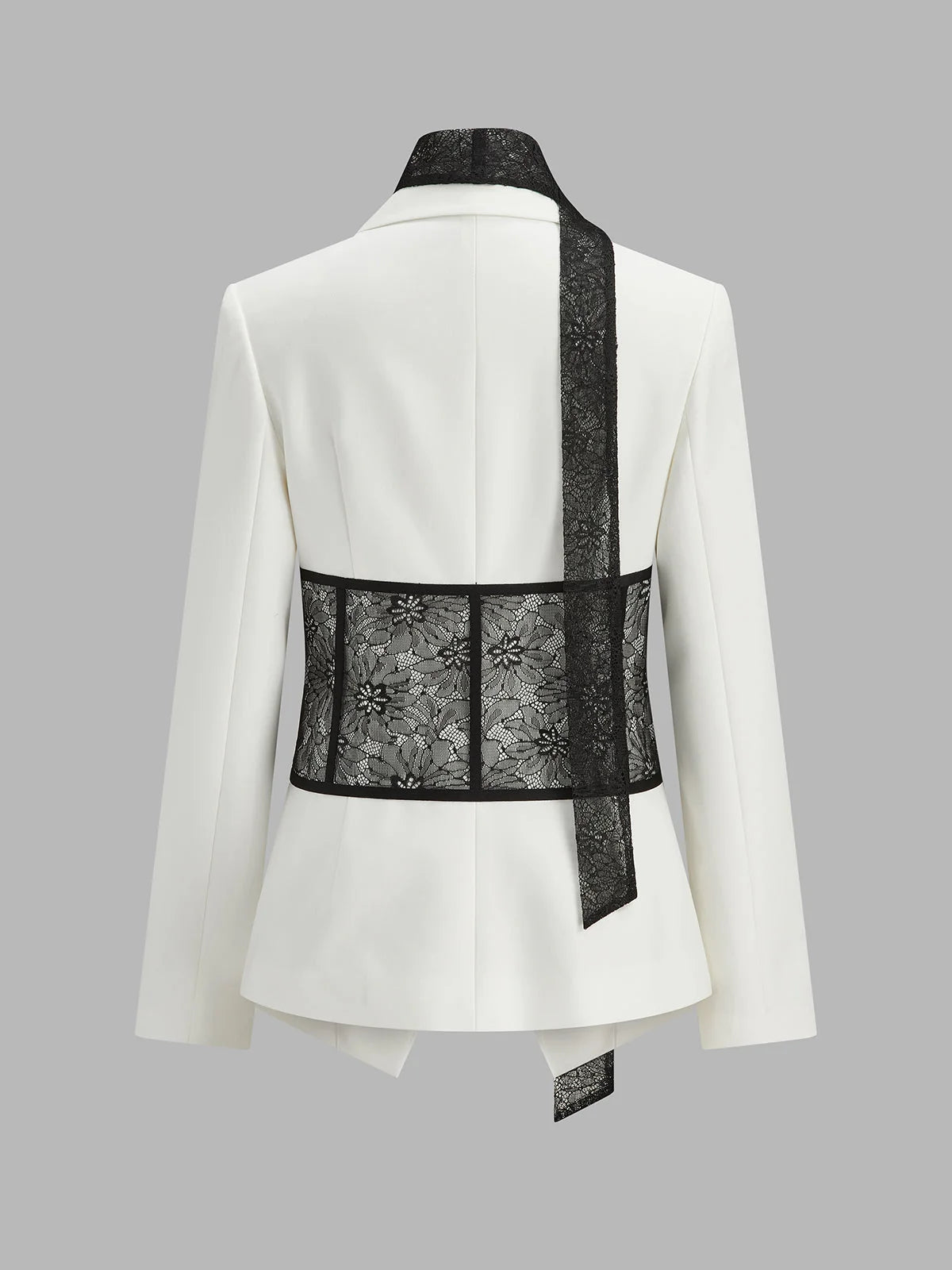 Isabella Lace Corset Blazer with Ribbon Long Sleeve