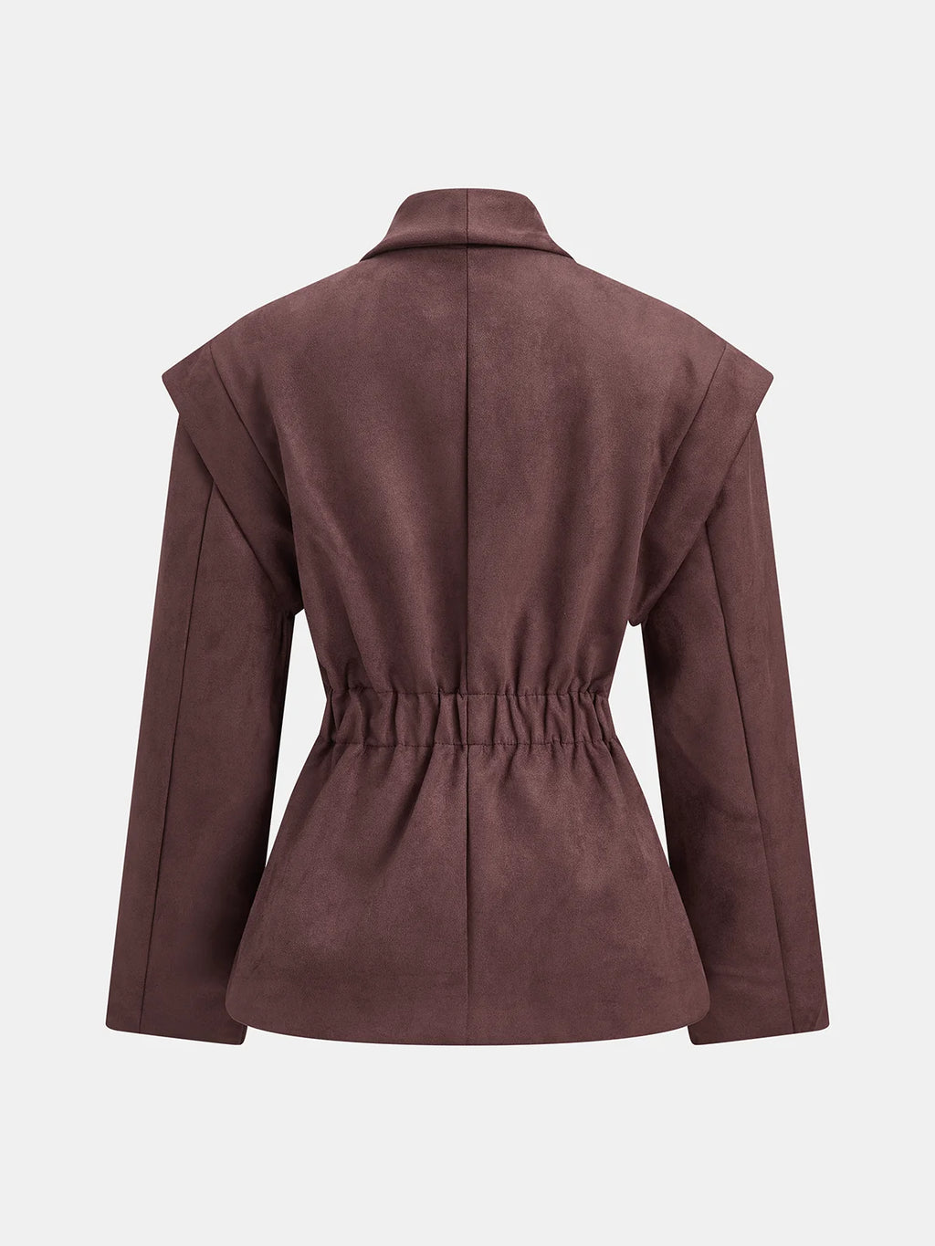 Leonora Faux Suede Blazer Fitted Waist Long Sleeve