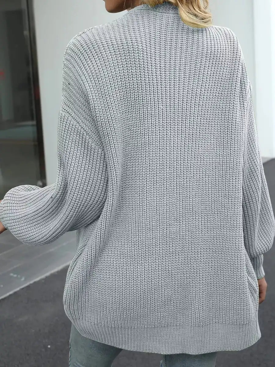 Paloma Chunky Knit Cardigan for Women - Gray