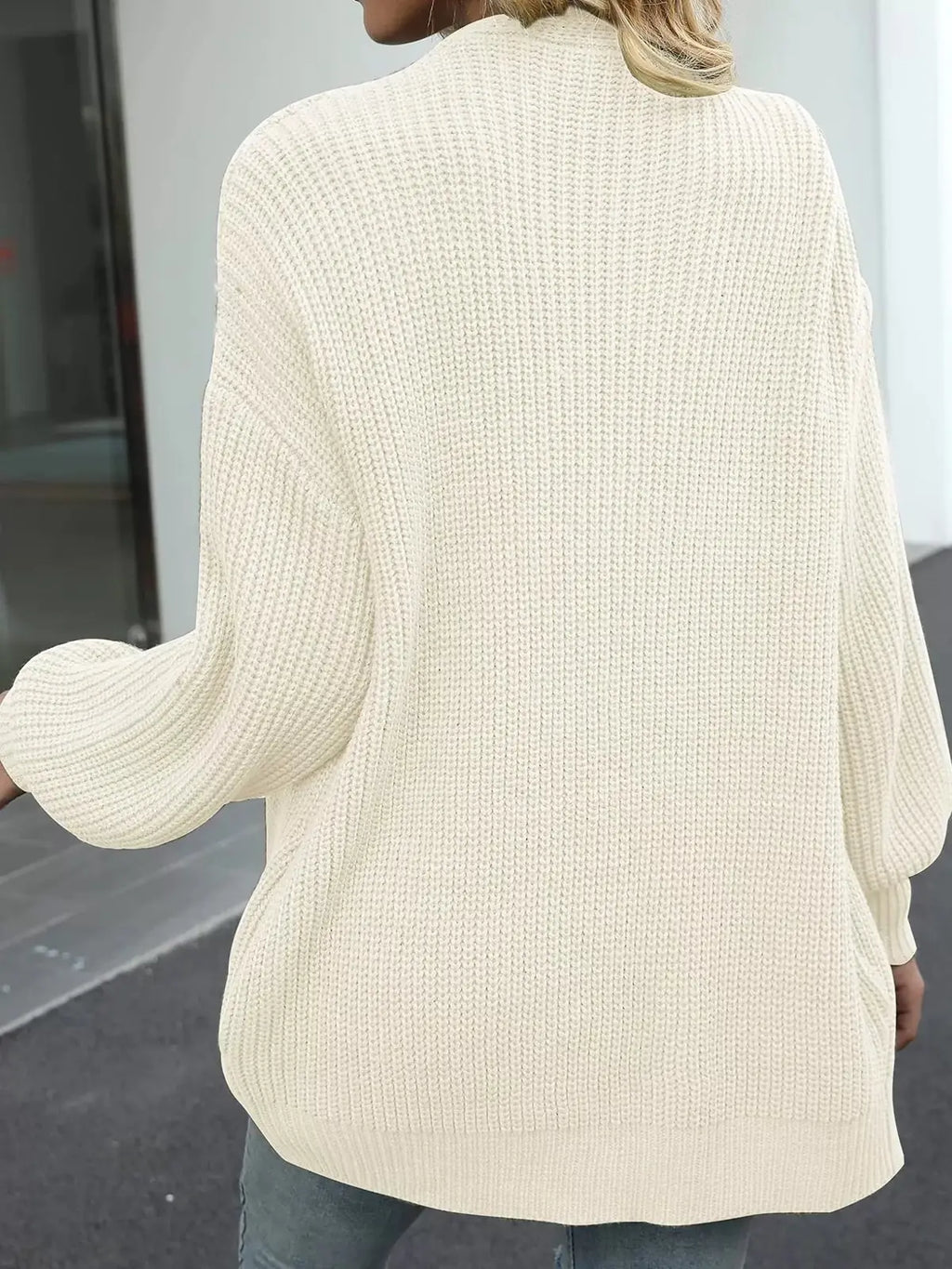 Paloma Chunky Knit Cardigan for Women - White