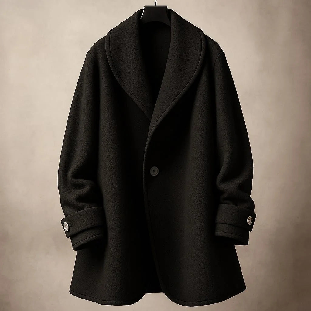 Swing Coat with Lapel Collar
