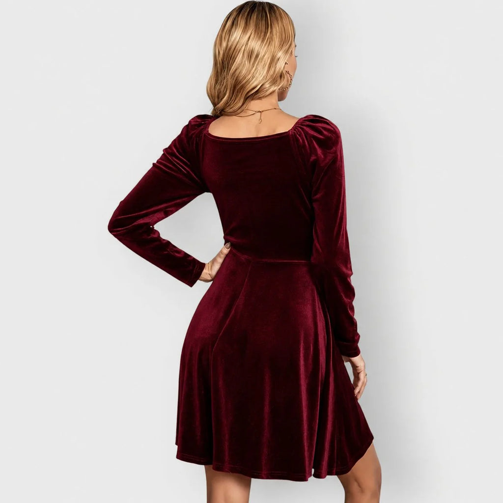 velvet christmas dress – Red