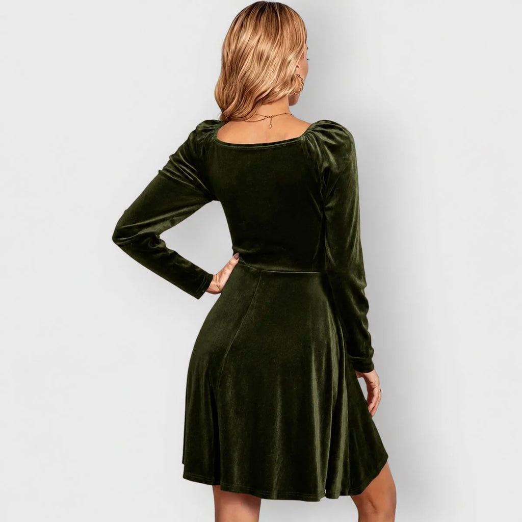 velvet christmas dress – Red