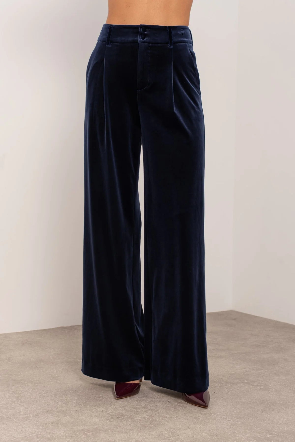 Velvet Pants Women – Light Brown Wide Leg Velvet Palazzo Pants