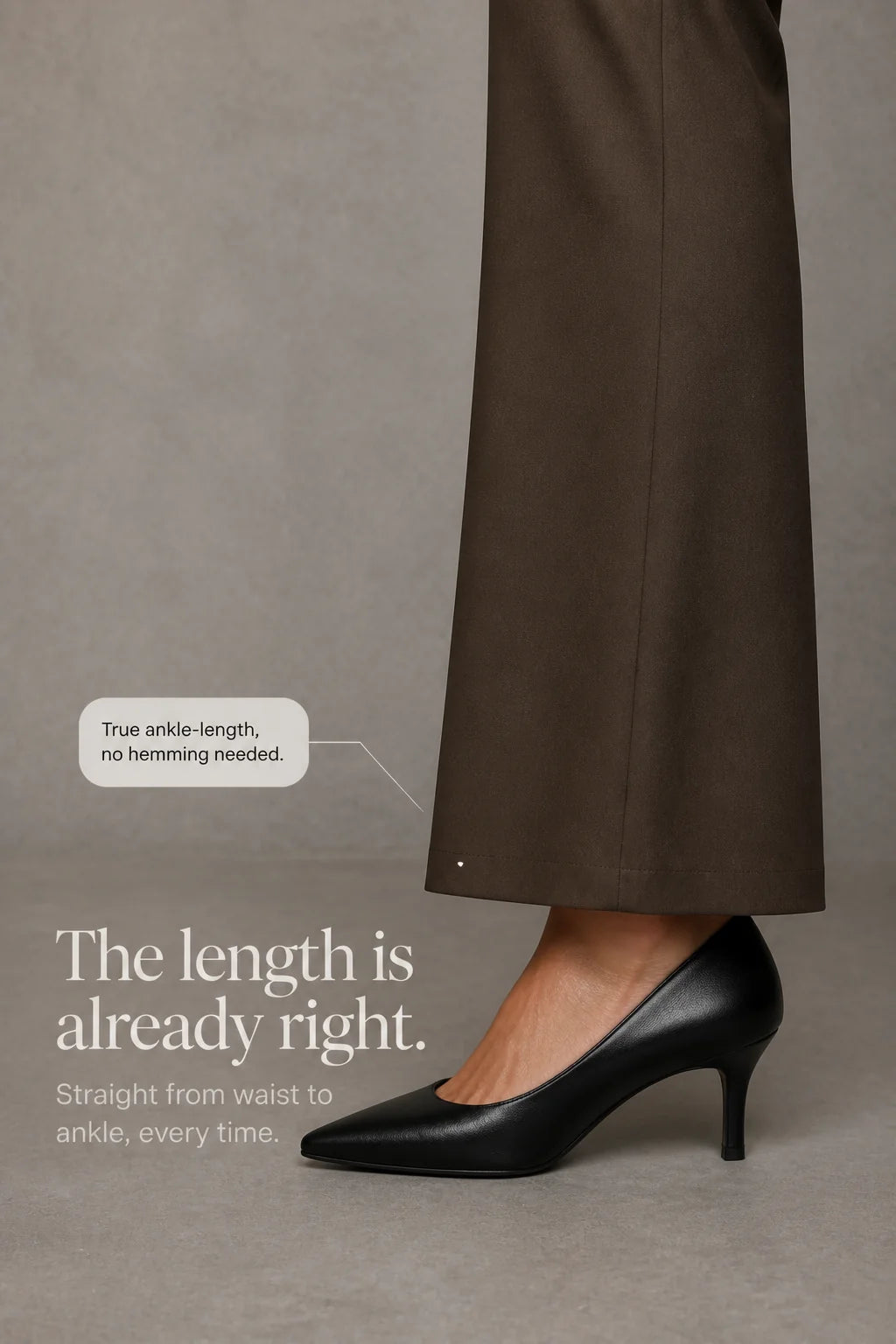Wide Leg Pants – Coffee High-Waisted Tailored