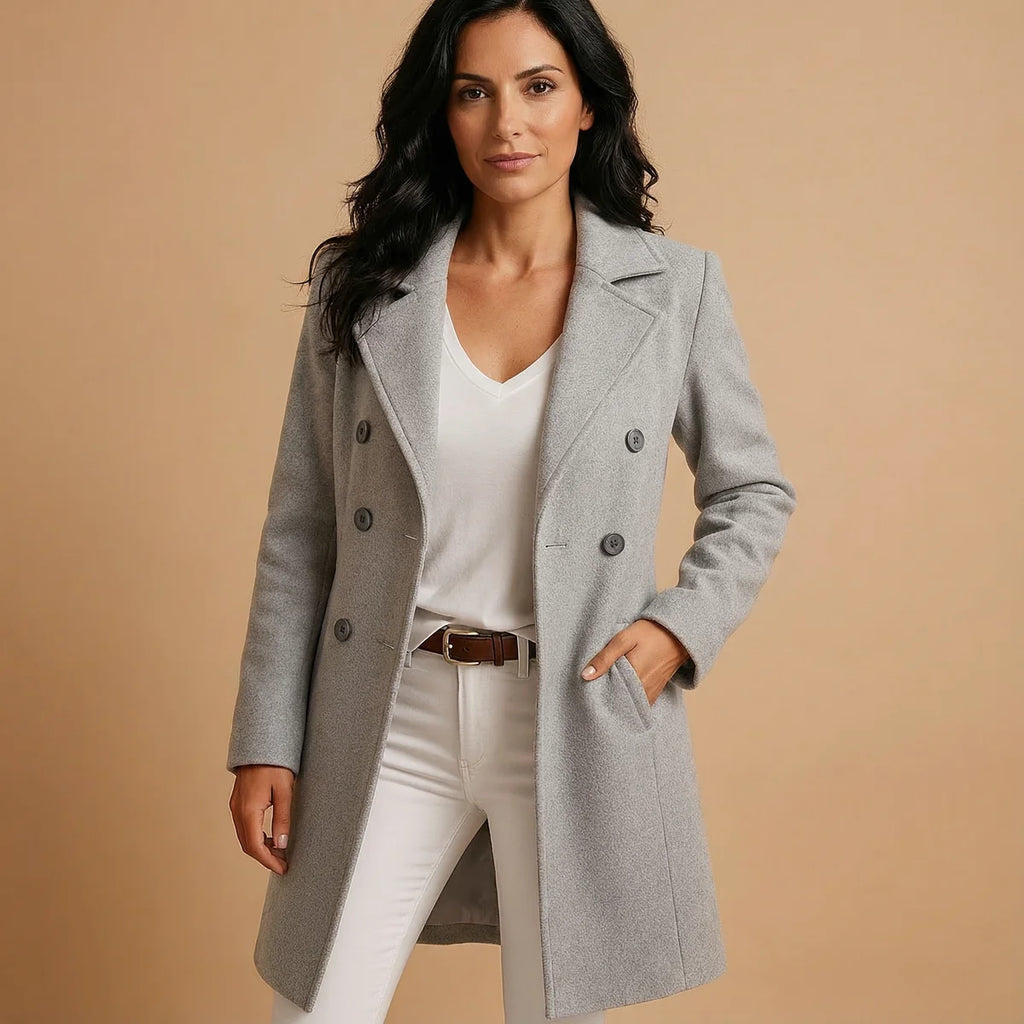 Wool Coat – Brown Classic Straight Cut